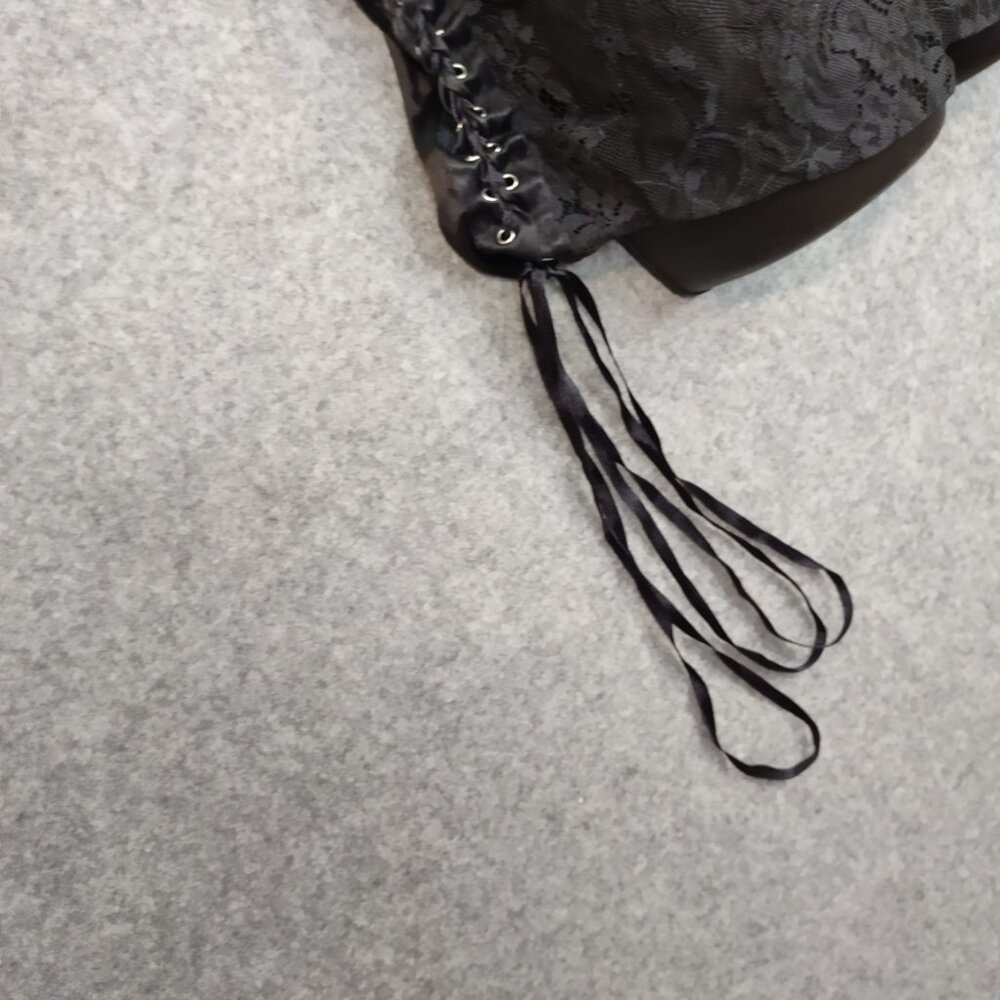 Victoria’s Secret Lingerie Slip Chemise Womens Sz M Black Grunge Goth Babydoll - Picture 5 of 13